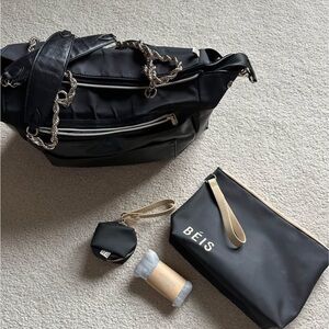 Original BEIS Black Diaper Purse